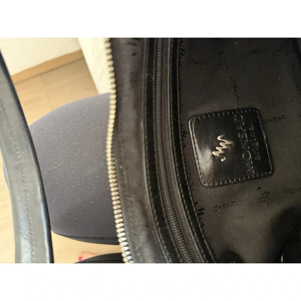 Monsac‎ original purse Bag Hobo shoulder black Y2K Vintage VTG Leather